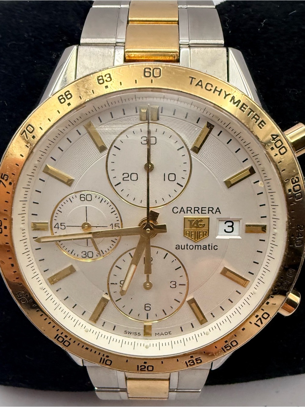 Tag Heuer Carrera Calibre 16 CV2050.BD0779 18K Gold Auto Chronograph Box Papers